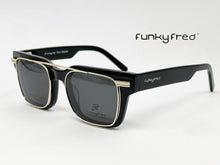 Cargar imagen en el visor de la galería, <div title='Genero UNISEX | Forma CUADRADO | Color NEGRO | COMPLETO | 144mmANCHOTOTAL | 50mmANCHODELENTE | 40mmALTURADELENTE | 19mmPUENTE | 145MMLONGITUDDEVARI' > FRED-3302SP C1 </div>