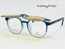 Cargar imagen en el visor de la galería, <div title='Genero UNISEX | Forma REDONDO | Color AZUL | COMPLETO | 135mmANCHOTOTAL | 50mmANCHODELENTE | 45mmALTURADELENTE | 20mmPUENTE | 145MM LONGIT' > FRED-3401SP C2 </div>