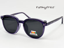 Cargar imagen en el visor de la galería, <div title='Genero UNISEX | Forma REDONDO | Color MORADO | COMPLETO | 135mmANCHOTOTAL | 50mmANCHODELENTE | 45mmALTURADELENTE | 20mmPUENTE | 145MM LONG' > FRED-3401SP C3 </div>