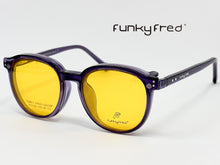 Cargar imagen en el visor de la galería, <div title='Genero UNISEX | Forma REDONDO | Color MORADO | COMPLETO | 135mmANCHOTOTAL | 50mmANCHODELENTE | 45mmALTURADELENTE | 20mmPUENTE | 145MM LONG' > FRED-3401SP C3 </div>