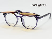 Cargar imagen en el visor de la galería, <div title='Genero UNISEX | Forma REDONDO | Color MORADO | COMPLETO | 135mmANCHOTOTAL | 50mmANCHODELENTE | 45mmALTURADELENTE | 20mmPUENTE | 145MM LONG' > FRED-3401SP C3 </div>
