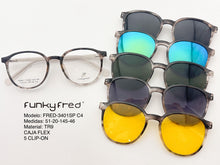 Cargar imagen en el visor de la galería, <div title='Genero UNISEX | Forma REDONDO | Color CAREY | COMPLETO | 135mmANCHOTOTAL | 50mmANCHODELENTE | 45mmALTURADELENTE | 20mmPUENTE | 145MM LONGI' > FRED-3401SP C4 </div>