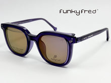 Cargar imagen en el visor de la galería, <div title='Genero UNISEX | Forma CUADRADO | Color MORADO | COMPLETO | 150mmANCHOTOTAL | 50mmANCHODELENTE | 45mmALTURADELENTE | 24mmPUENTE | 146MM LON' > FRED-3402SP C3 </div>