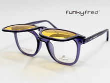 Cargar imagen en el visor de la galería, <div title='Genero UNISEX | Forma CUADRADO | Color MORADO | COMPLETO | 150mmANCHOTOTAL | 50mmANCHODELENTE | 45mmALTURADELENTE | 24mmPUENTE | 146MM LON' > FRED-3402SP C3 </div>