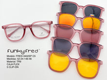 Cargar imagen en el visor de la galería, <div title='Genero UNISEX | Forma CUADRADO | Color ROSA | COMPLETO | 150mmANCHOTOTAL | 50mmANCHODELENTE | 45mmALTURADELENTE | 24mmPUENTE | 146MM LONGI' > FRED-3402SP C5 </div>