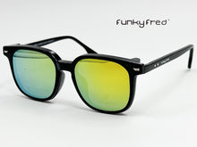 Cargar imagen en el visor de la galería, <div title='Genero UNISEX | Forma CUADRADO | Color NEGRO | COMPLETO | 140mmANCHOTOTAL | 49mmANCHODELENTE | 45mmALTURADELENTE | 19mmPUENTE | 145MM LONG' > FRED-3403SP C1 </div>