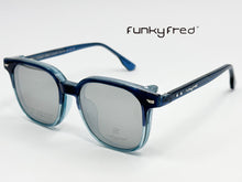 Cargar imagen en el visor de la galería, <div title='Genero UNISEX | Forma CUADRADO | Color AZUL | COMPLETO | 140mmANCHOTOTAL | 49mmANCHODELENTE | 45mmALTURADELENTE | 19mmPUENTE | 145MM LONGI' > FRED-3403SP C3 </div>