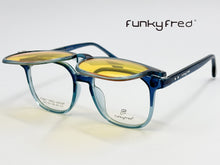 Cargar imagen en el visor de la galería, <div title='Genero UNISEX | Forma CUADRADO | Color AZUL | COMPLETO | 140mmANCHOTOTAL | 49mmANCHODELENTE | 45mmALTURADELENTE | 19mmPUENTE | 145MM LONGI' > FRED-3403SP C3 </div>