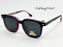 Cargar imagen en el visor de la galería, <div title='Genero UNISEX | Forma CUADRADO | Color NEGRO ROSA | COMPLETO | 140mmANCHOTOTAL | 49mmANCHODELENTE | 45mmALTURADELENTE | 19mmPUENTE | 145MM ' > FRED-3403SP C4 </div>