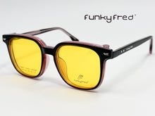 Cargar imagen en el visor de la galería, <div title='Genero UNISEX | Forma CUADRADO | Color NEGRO ROSA | COMPLETO | 140mmANCHOTOTAL | 49mmANCHODELENTE | 45mmALTURADELENTE | 19mmPUENTE | 145MM ' > FRED-3403SP C4 </div>