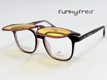 Cargar imagen en el visor de la galería, <div title='Genero UNISEX | Forma CUADRADO | Color NEGRO ROSA | COMPLETO | 140mmANCHOTOTAL | 49mmANCHODELENTE | 45mmALTURADELENTE | 19mmPUENTE | 145MM ' > FRED-3403SP C4 </div>