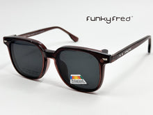 Cargar imagen en el visor de la galería, <div title='Genero UNISEX | Forma CUADRADO | Color CAFE | COMPLETO | 140mmANCHOTOTAL | 49mmANCHODELENTE | 45mmALTURADELENTE | 19mmPUENTE | 145MM LONGI' > FRED-3403SP C5 </div>