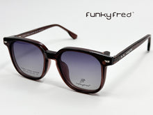 Cargar imagen en el visor de la galería, <div title='Genero UNISEX | Forma CUADRADO | Color CAFE | COMPLETO | 140mmANCHOTOTAL | 49mmANCHODELENTE | 45mmALTURADELENTE | 19mmPUENTE | 145MM LONGI' > FRED-3403SP C5 </div>