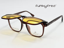 Cargar imagen en el visor de la galería, <div title='Genero UNISEX | Forma CUADRADO | Color CAFE | COMPLETO | 140mmANCHOTOTAL | 49mmANCHODELENTE | 45mmALTURADELENTE | 19mmPUENTE | 145MM LONGI' > FRED-3403SP C5 </div>