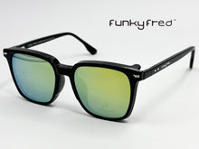 Cargar imagen en el visor de la galería, <div title='Genero UNISEX | Forma CUADRADO | Color NEGRO | COMPLETO | 140mmANCHOTOTAL | 51mmANCHODELENTE | 45mmALTURADELENTE | 19mmPUENTE | 145MM LONG' > FRED-3404SP C1 </div>