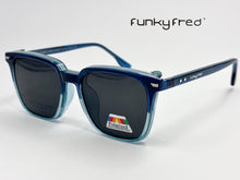 Cargar imagen en el visor de la galería, <div title='Genero UNISEX | Forma CUADRADO | Color AZUL | COMPLETO | 140mmANCHOTOTAL | 51mmANCHODELENTE | 45mmALTURADELENTE | 19mmPUENTE | 145MM LONGI' > FRED-3404SP C3 </div>