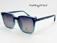 Cargar imagen en el visor de la galería, <div title='Genero UNISEX | Forma CUADRADO | Color AZUL | COMPLETO | 140mmANCHOTOTAL | 51mmANCHODELENTE | 45mmALTURADELENTE | 19mmPUENTE | 145MM LONGI' > FRED-3404SP C3 </div>