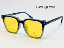 Cargar imagen en el visor de la galería, <div title='Genero UNISEX | Forma CUADRADO | Color AZUL | COMPLETO | 140mmANCHOTOTAL | 51mmANCHODELENTE | 45mmALTURADELENTE | 19mmPUENTE | 145MM LONGI' > FRED-3404SP C3 </div>