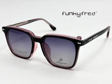 Cargar imagen en el visor de la galería, <div title='Genero UNISEX | Forma CUADRADO | Color NEGRO ROSA | COMPLETO | 140mmANCHOTOTAL | 51mmANCHODELENTE | 45mmALTURADELENTE | 19mmPUENTE | 145MM ' > FRED-3404SP C4 </div>