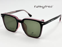 Cargar imagen en el visor de la galería, <div title='Genero UNISEX | Forma CUADRADO | Color NEGRO ROSA | COMPLETO | 140mmANCHOTOTAL | 51mmANCHODELENTE | 45mmALTURADELENTE | 19mmPUENTE | 145MM ' > FRED-3404SP C4 </div>