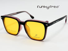 Cargar imagen en el visor de la galería, <div title='Genero UNISEX | Forma CUADRADO | Color NEGRO ROSA | COMPLETO | 140mmANCHOTOTAL | 51mmANCHODELENTE | 45mmALTURADELENTE | 19mmPUENTE | 145MM ' > FRED-3404SP C4 </div>