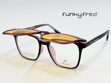 Cargar imagen en el visor de la galería, <div title='Genero UNISEX | Forma CUADRADO | Color NEGRO ROSA | COMPLETO | 140mmANCHOTOTAL | 51mmANCHODELENTE | 45mmALTURADELENTE | 19mmPUENTE | 145MM ' > FRED-3404SP C4 </div>