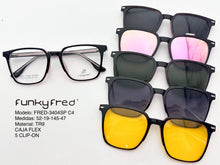 Cargar imagen en el visor de la galería, <div title='Genero UNISEX | Forma CUADRADO | Color NEGRO ROSA | COMPLETO | 140mmANCHOTOTAL | 51mmANCHODELENTE | 45mmALTURADELENTE | 19mmPUENTE | 145MM ' > FRED-3404SP C4 </div>