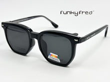 Cargar imagen en el visor de la galería, <div title='Genero UNISEX | Forma CUADRADO | Color NEGRO | COMPLETO | 145mmANCHOTOTAL | 51mmANCHODELENTE | 45mmALTURADELENTE | 22mmPUENTE | 145MM LONG' > FRED-3405SP C1 </div>