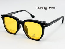 Cargar imagen en el visor de la galería, <div title='Genero UNISEX | Forma CUADRADO | Color NEGRO | COMPLETO | 145mmANCHOTOTAL | 51mmANCHODELENTE | 45mmALTURADELENTE | 22mmPUENTE | 145MM LONG' > FRED-3405SP C1 </div>