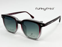 Cargar imagen en el visor de la galería, <div title='Genero UNISEX | Forma CUADRADO | Color GRIS | COMPLETO | 140mmANCHOTOTAL | 48mmANCHODELENTE | 42mmALTURADELENTE | 23mmPUENTE | 146MM LONGI' > FRED-3406SP C2 </div>