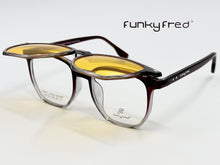 Cargar imagen en el visor de la galería, <div title='Genero UNISEX | Forma CUADRADO | Color VINO | COMPLETO | 145mmANCHOTOTAL | 51mmANCHODELENTE | 45mmALTURADELENTE | 22mmPUENTE | 145MM LONGI' > FRED-3405SP C5 </div>