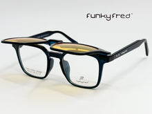 Cargar imagen en el visor de la galería, <div title='Genero UNISEX | Forma CUADRADO | Color AZUL | COMPLETO | 140mmANCHOTOTAL | 48mmANCHODELENTE | 42mmALTURADELENTE | 23mmPUENTE | 146MM LONGI' > FRED-3406SP C4 </div>