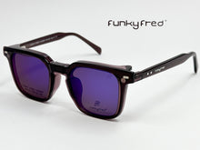 Cargar imagen en el visor de la galería, <div title='Genero UNISEX | Forma CUADRADO | Color CAFE | COMPLETO | 140mmANCHOTOTAL | 48mmANCHODELENTE | 42mmALTURADELENTE | 23mmPUENTE | 146MM LONGI' > FRED-3406SP C6 </div>