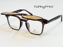 Cargar imagen en el visor de la galería, <div title='Genero UNISEX | Forma CUADRADO | Color CAFE | COMPLETO | 140mmANCHOTOTAL | 48mmANCHODELENTE | 42mmALTURADELENTE | 23mmPUENTE | 146MM LONGI' > FRED-3406SP C6 </div>