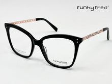 Cargar imagen en el visor de la galería, <div title='Genero MUJER | Forma GATO | Color NEGRO | COMPLETO | 153mmANCHOTOTAL | 57mmANCHODELENTE | 49mmALTURADELENTE | 21mmPUENTE | 145mmLONGITUDDEVARILLA |' > FRED-FF3501SP C1 </div>