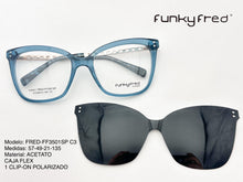 Cargar imagen en el visor de la galería, <div title='Genero MUJER | Forma GATO | Color VERDE | COMPLETO | 153mmANCHOTOTAL | 57mmANCHODELENTE | 49mmALTURADELENTE | 21mmPUENTE | 145mmLONGITUDDEVARILLA |' > FRED-FF3501SP C3 </div>