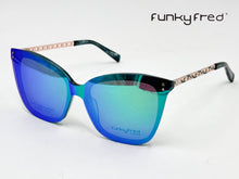 Cargar imagen en el visor de la galería, <div title='Genero MUJER | Forma GATO | Color VERDE | COMPLETO | 153mmANCHOTOTAL | 57mmANCHODELENTE | 49mmALTURADELENTE | 21mmPUENTE | 145mmLONGITUDDEVARILLA |' > FRED-FF3501SP C6 </div>