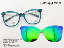 Cargar imagen en el visor de la galería, <div title='Genero MUJER | Forma GATO | Color VERDE | COMPLETO | 153mmANCHOTOTAL | 57mmANCHODELENTE | 49mmALTURADELENTE | 21mmPUENTE | 145mmLONGITUDDEVARILLA |' > FRED-FF3501SP C6 </div>