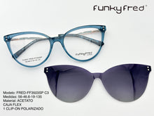 Cargar imagen en el visor de la galería, <div title='Genero MUJER | Forma GATO | Color VERDE | COMPLETO | 147mmANCHOTOTAL | 56mmANCHODELENTE | 45mmALTURADELENTE | 19mmPUENTE | 145mmLONGITUDDEVARILLA |' > FRED-FF3503SP C3 </div>