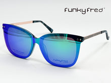 Cargar imagen en el visor de la galería, <div title='Genero MUJER | Forma CUADRADO | Color VERDE | COMPLETO | 150mmANCHOTOTAL | 56mmANCHODELENTE | 47mmALTURADELENTE | 20mmPUENTE | 145mmLONGITUDDEVARIL' > FRED-FF3504SP C3 </div>