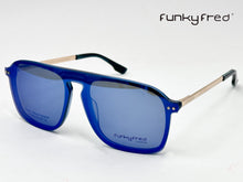 Cargar imagen en el visor de la galería, <div title='Genero UNISEX | Forma AVIADOR RECTANGULAR | Color AZUL | COMPLETO | 153mmANCHOTOTAL | 57mmANCHODELENTE | 47mmALTURADELENTE | 20mmPUENTE | 145mmLONGI' > FRED-FF3509SP C4 </div>