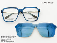 Cargar imagen en el visor de la galería, <div title='Genero UNISEX | Forma CUADRADO | Color AZUL | COMPLETO | 153mmANCHOTOTAL | 58mmANCHODELENTE | 50mmALTURADELENTE | 18mmPUENTE | 145mmLONGITUDDEVARIL' > FRED-FF3510SP C4 </div>