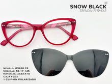 Cargar imagen en el visor de la galería, <div title='Genero MUJER | Forma GATO | Color ROJO | COMPLETO | 140mmANCHOTOTAL | 52mmANCHODELENTE | 44mmALTURADELENTE | 17mmPUENTE | 145mmLONGITUDDEVARILLA | ' > G5268 C2 </div>