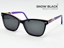 Cargar imagen en el visor de la galería, <div title='Genero MUJER | Forma GATO | Color MORADO NEGRO | COMPLETO | 140mmANCHOTOTAL | 54mmANCHODELENTE | 40mmALTURADELENTE | 17mmPUENTE | 140mmLONGITUDDEVAR' > G5300 C3 </div>