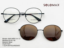 Cargar imagen en el visor de la galería, <div title='Genero UNISEX | Forma REDONDO | Color NEGRO | COMPLETO | 142mmANCHOTOTAL | 53mmANCHODELENTE | 48mmALTURADELENTE | 20mmPUENTE | 140MMLONGITUDDEVARIL' > MAX-MEN-141 C1 </div>