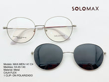 Cargar imagen en el visor de la galería, <div title='Genero UNISEX | Forma REDONDO | Color PLATA | COMPLETO | 142mmANCHOTOTAL | 53mmANCHODELENTE | 48mmALTURADELENTE | 20mmPUENTE | 140MMLONGITUDDEVARIL' > MAX-MEN-141 C4 </div>