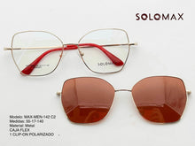 Cargar imagen en el visor de la galería, <div title='Genero MUJER | Forma CUADRADO GATO | Color DORADO | COMPLETO | 142mmANCHOTOTAL | 55mmANCHODELENTE | 47mmALTURADELENTE | 17mmPUENTE | 140MMLONGITUDDE' > MAX-MEN-142 C2 </div>