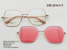 Cargar imagen en el visor de la galería, <div title='Genero UNISEX | Forma CUADRADO | Color DORADO ROSA | COMPLETO | 145mmANCHOTOTAL | 55mmANCHODELENTE | 49mmALTURADELENTE | 16mmPUENTE | 140MMLONGITUDD' > MAX-MEN-144 C3 </div>