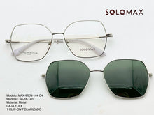 Cargar imagen en el visor de la galería, <div title='Genero UNISEX | Forma CUADRADO | Color PLATA | COMPLETO | 145mmANCHOTOTAL | 55mmANCHODELENTE | 49mmALTURADELENTE | 16mmPUENTE | 140MMLONGITUDDEVARI' > MAX-MEN-144 C4 </div>