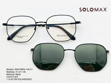 Cargar imagen en el visor de la galería, <div title='Genero UNISEX | Forma REDONDO | Color NEGRO | COMPLETO | 137mmANCHOTOTAL | 50mmANCHODELENTE | 45mmALTURADELENTE | 21mmPUENTE | 145MMLONGITUDDEVARIL' > MAX-MEN-146 C1 </div>